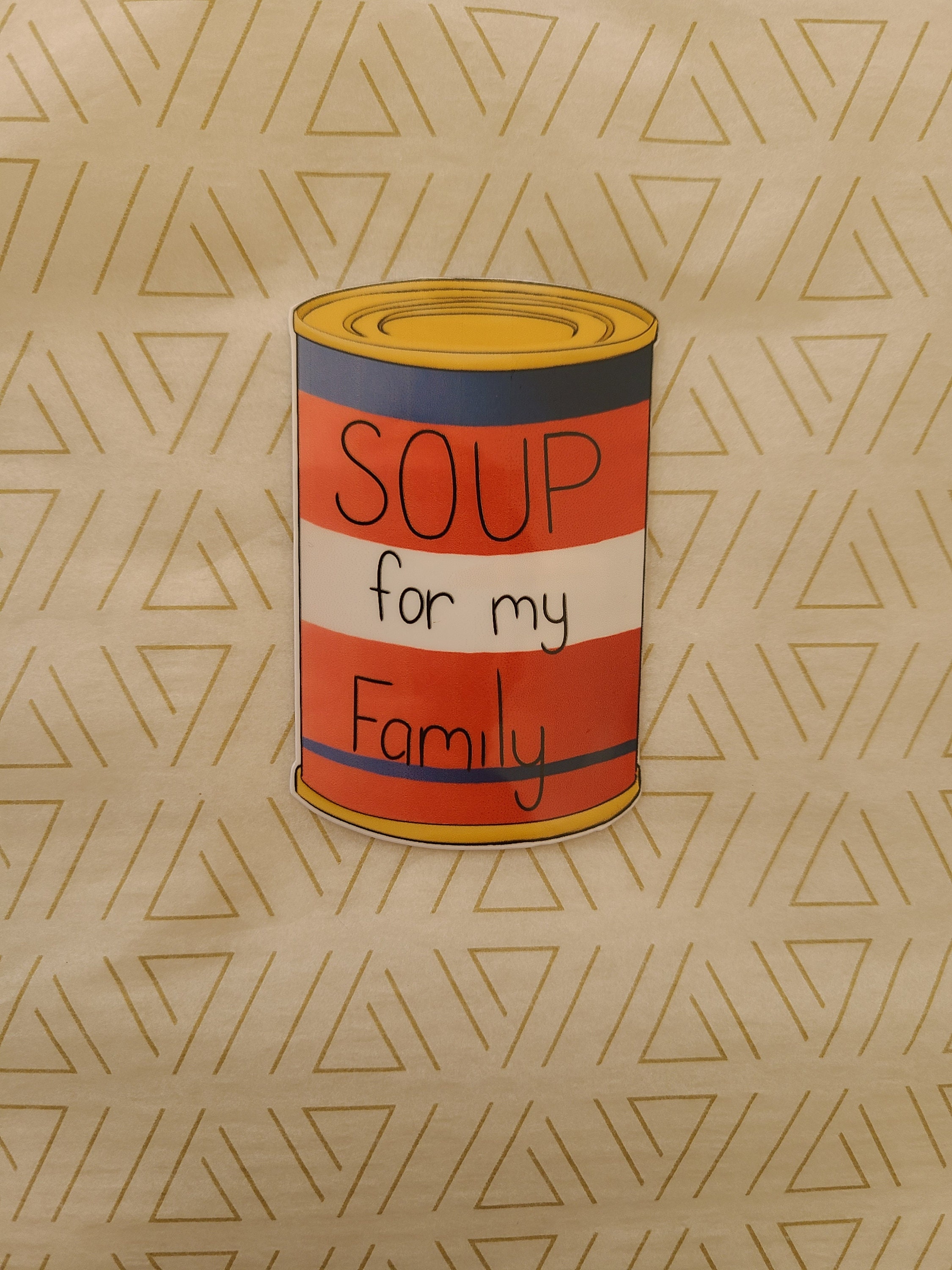 Soup for My Family Meme Laminated Sticker Cute Satirical - Etsy