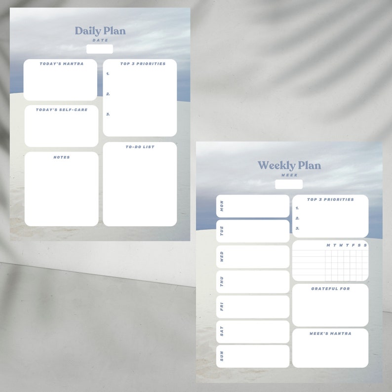 Mindfulness Weekly Planner Printable Diary Calendar Page For Etsy