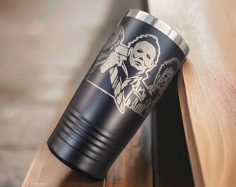 Halloween Scary Movie Characters Engraved 20oz Tumbler