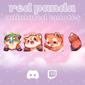 animated emotes | red panda | twitch | discord