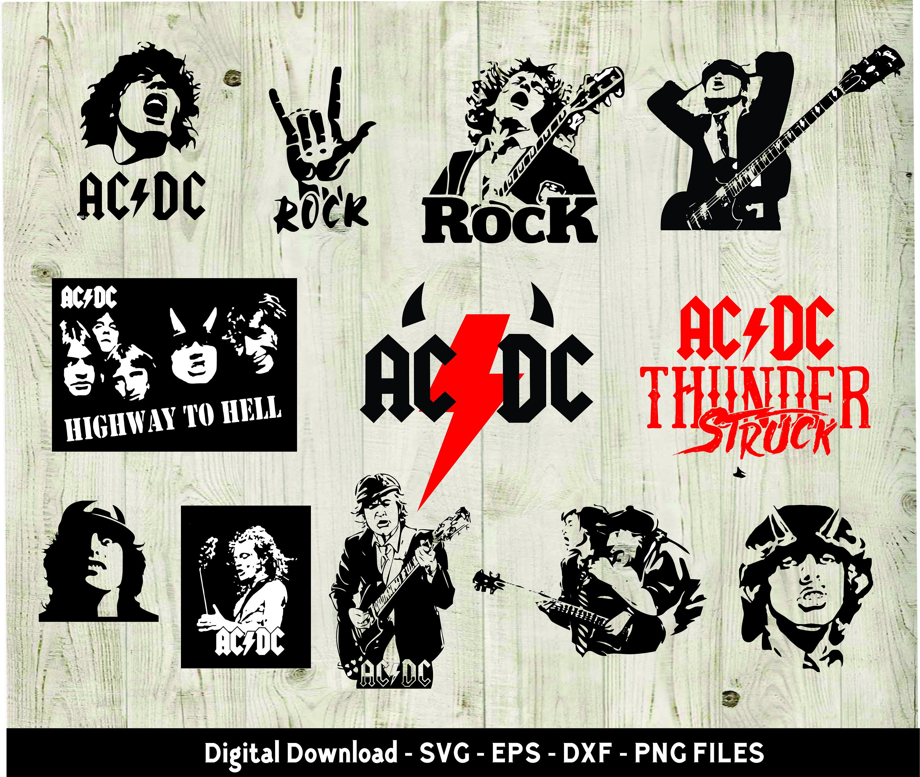 Download Acdc Bundle Cutting File/SVG/EPS/DXF/Cricut Silhouette/ | Etsy