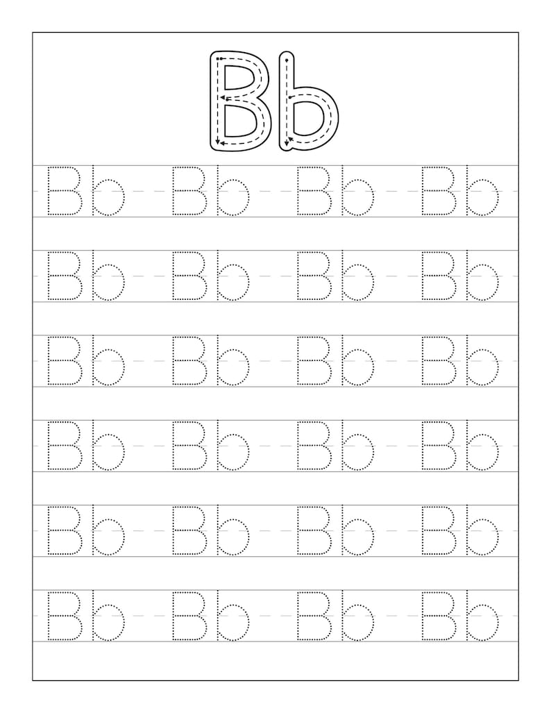 26 Printable Trace the Alphabet - Preschool + Pre-k Alphabet Practice ...