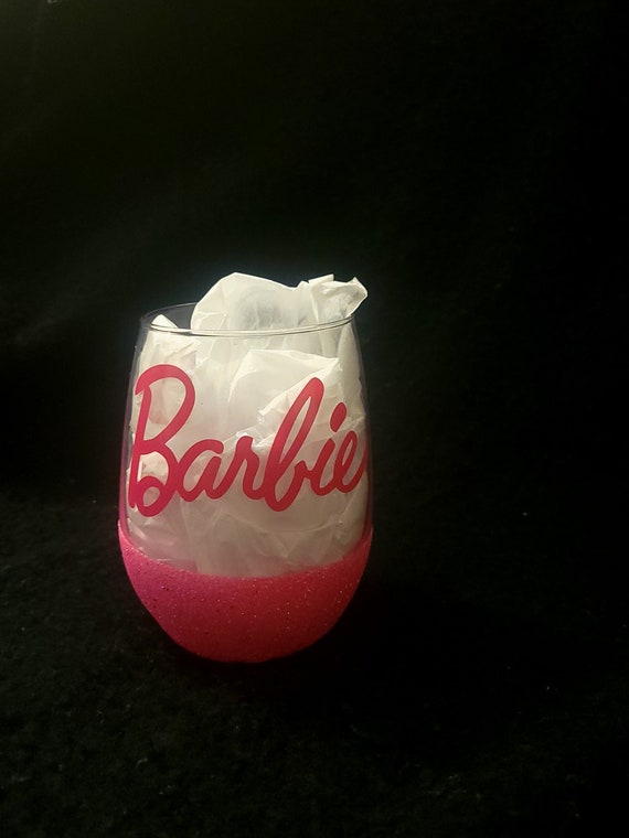 Glitter Barbie Wine Glass Barbie Wine Glass Barbie Wine Glass | Etsy