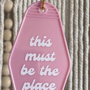 This Must Be The Place Motel Keychain, Retro Keychain, Keychain, Must Be The Place, Cute Keychain, Birthday Gift