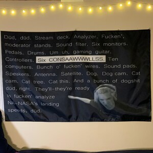 xQc 3&#39;x5&#39; Flag “6 Consoles” Twitch Streamer Quote *for big JUICER GAMING WARLORDS* xqcL