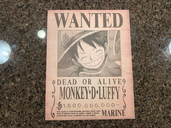 Featured image of post Luffy Wanted Poster Wano This is the famous one piece luffy wanted poster with a size of 51 by 35 5cm