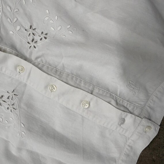 Antique Edwardian Broderie Anglaise Corset Cover … - image 3