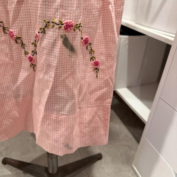 1920s Pink Cotton Antique Dress - Embroidered Gin… - image 4