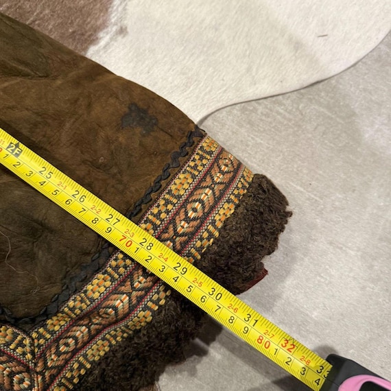Vintage 70s Embroidered Shearling Afghan Coat - image 6