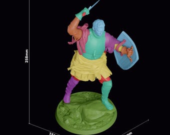Henryk ze Skalicy Boho Knight - zestaw figurek z żywicy niepomalowanej Kingdom Come Deliverance - skala 1/8, 258 mm, 10,2 cala - drukowana w 3D figurka