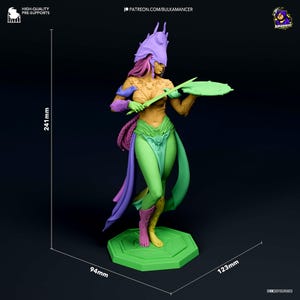 Shar Figure DIY Kit | Baldur&#39;s Gate 3 Fan Art | Unpainted 8K Resin | 241mm 1/8 Scale