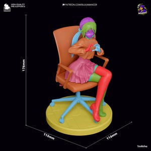 Mita Anime Yandere - MiSide Horror Game Unpainted Resin Figurine Kit - 1/8 Scale 176mm 6.9in - 3D Printed Statue Fan Art