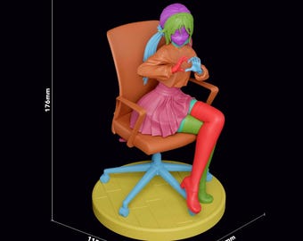 Mita Anime Yandere - MiSide Horror Game Unpainted Resin Figurine Kit - 1/8 Scale 176mm 6.9in - 3D Printed Statue Fan Art