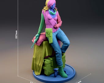 Kit de figura de Metal Gear Solid de EVA / Resina 8K sin pintar / Base de carga / Escala 1/8 de 227 mm