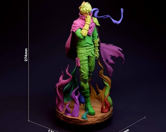 Sung Jin Woo Shadow Monarch Manhwa Anime - Solo Leveling Unpainted Resin Figurine Kit - 1/8 Scale 274mm 10.8in - 3D Printed Statue Fan Art