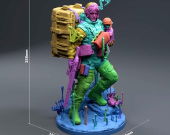 Sam Porter Bridges Porter Postapocalyptic - Death Stranding Kojima Unpainted Resin Figurine Kit - 1/8 Scale 258mm 10.2in - 3D Printed Statue