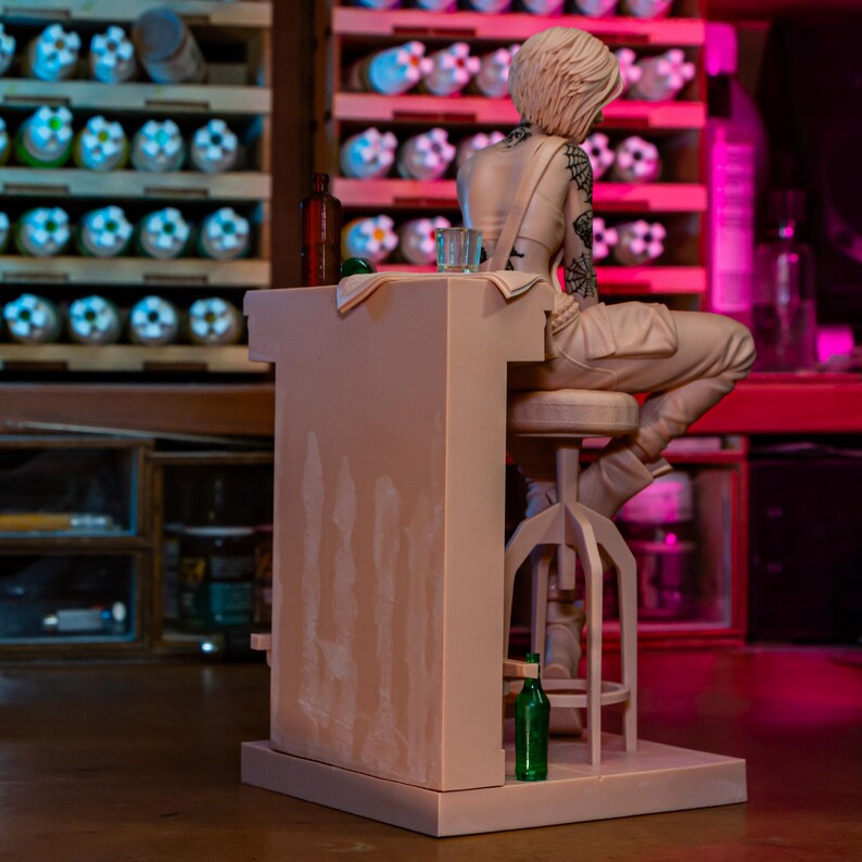 Judy Alvarez Braindancer Tech - Kit de estatueta em resina sem pintura de Cyberpunk 2077 - Escala 1/8, 211 mm (8,3 pol.) - Estátua impressa em 3D para fãs imagem 17