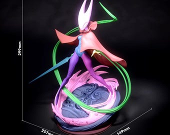 Kit de figura de Hollow Knight de Hornyt / Resina 8K sin pintar / Base de capullo de seda / 299 mm (escala 1/8)