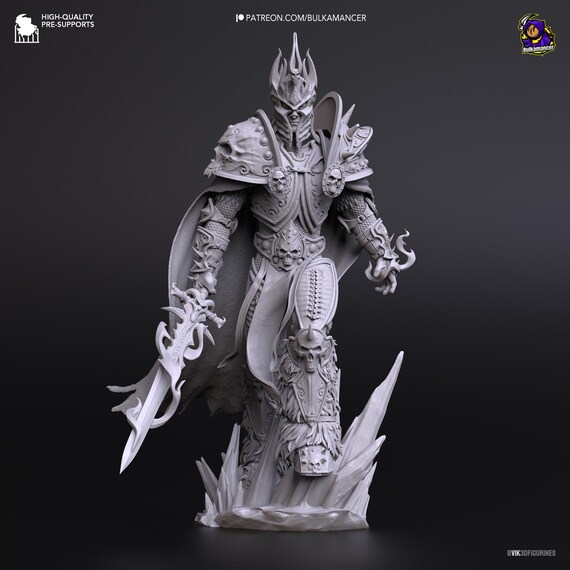 Lich King Arthas Figure: 8K Resin Warcraft Collectible (1/8 Scale