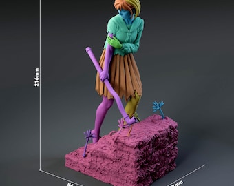 Kit de figura de Hinako Silent Hill f: resina 8K, base de correa de piel (sin pintar)