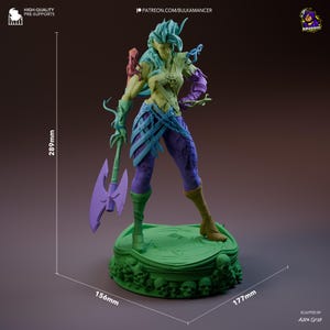 Unofficial Karlach Figure | Baldur&#39;s Gate 3 Fan Art | Tiefling Barbarian | Hand-Painted or DIY Kit | 8K Resin Collectible