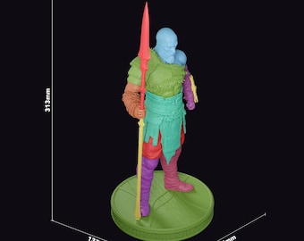 Kratos, el fantasma de Esparta - God of War Ragnarok - Kit de figura de resina sin pintar - Escala 1/8, 313 mm (12,3 pulgadas) - Estatua impresa en 3D - Fan art