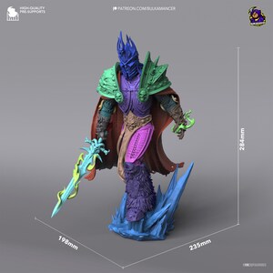 Unofficial Lich King Figure | Warcraft Fan Art | Arthas Menethil | Hand-Painted or DIY Kit | 8K Resin Collectible