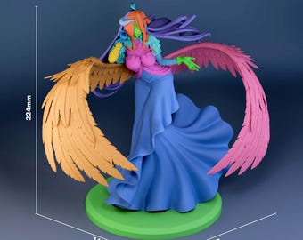 Albedo Succubus Overseer - Overlord Anime Unpainted Resin Figurine Kit - 1/8 Scale 224mm 8.8in - 3D Printed Statue Fan Art