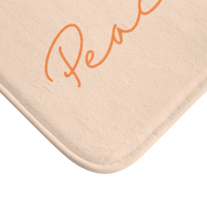 Peachy Clean Bath Rug/Peach Colored Bath Mat/Girls Bathroom Etsy