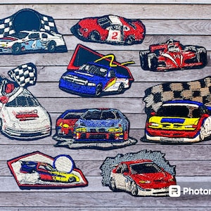 Race Cars Iron-on Patches