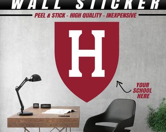 Calcomanía de pared para la oficina de exalumnos – Adhesivo personalizado con el logotipo de la universidad – Arte mural con orgullo universitario – Envío rápido y gratuito