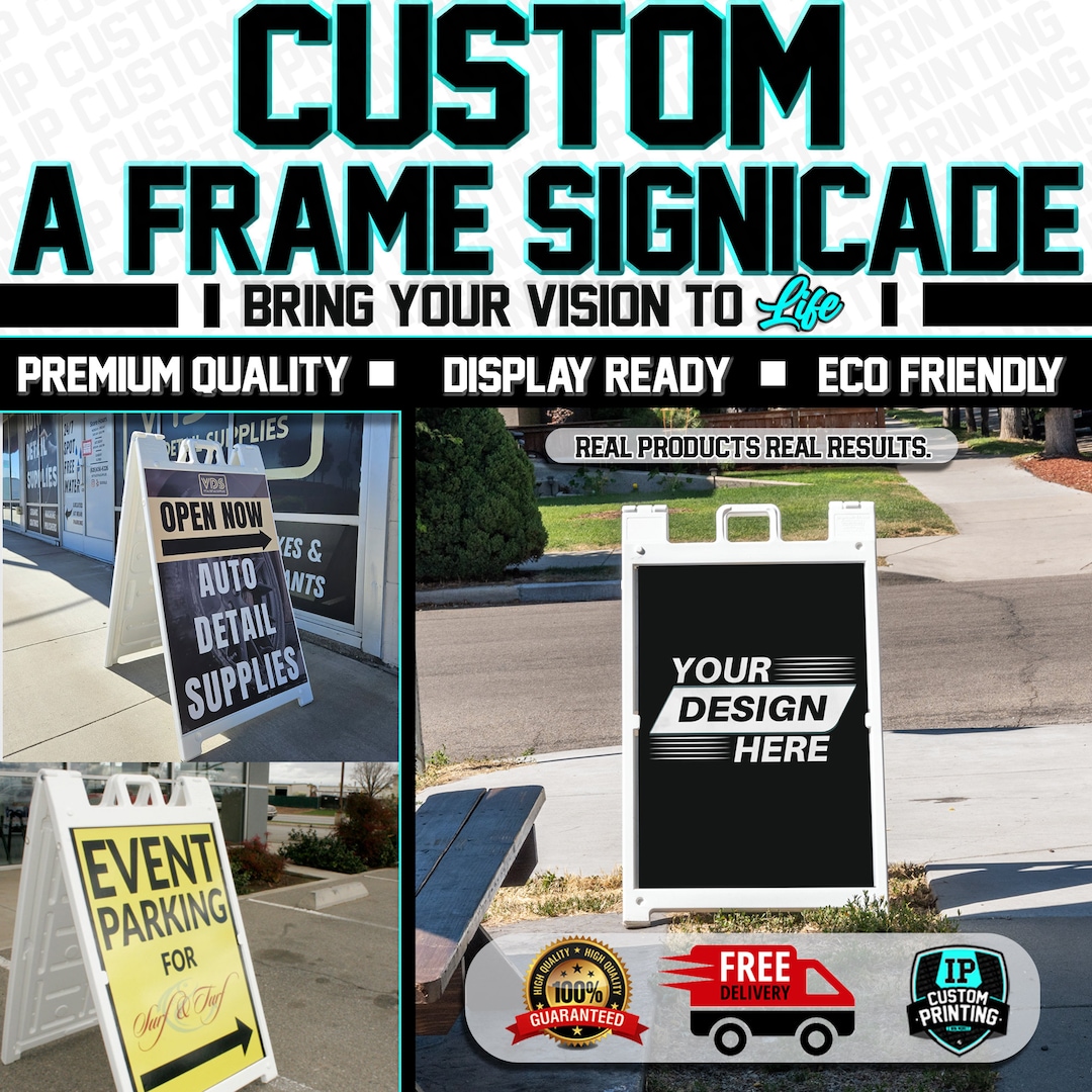 Custom Signicade A Frame Display Sign Etsy