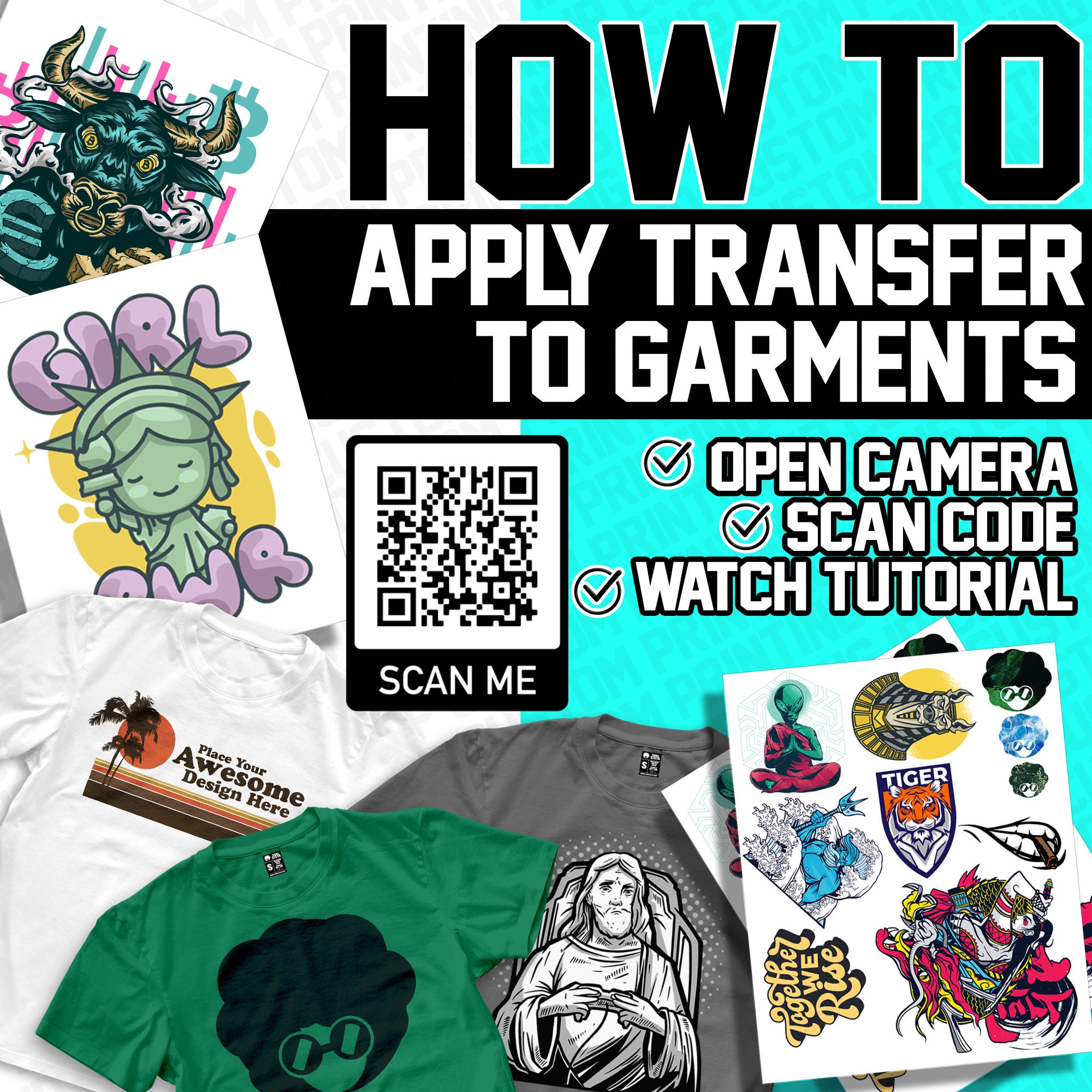 Custom Ready To Press Heat Press Transfers Etsy