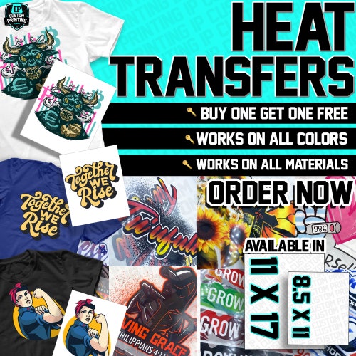 Ready to Press Custom Screen Printed Transfers Wholesale Print Etsy