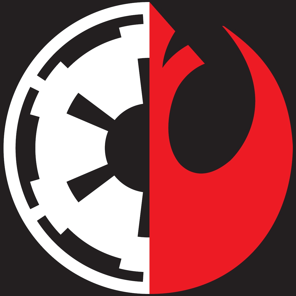 Star Wars Dark Side Empire/Icono rebelde svg - Etsy España