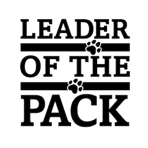 Leader of the Pack-svg-ontwerp voor t-shirts, borden, enz.