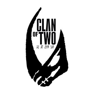 May include: Black and white logo design featuring the text "CLAN OF TWO" in a bold, sans-serif font. The logo depicts a stylised image of two hands clasped together.
