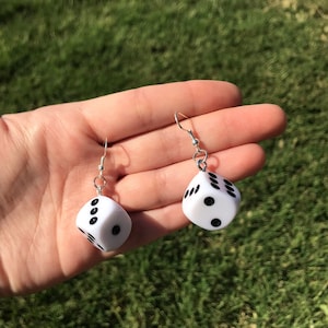 Dice Earrings, Edgy E-Girl Jewelry, Cool Accessory