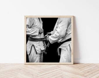 Jiu Jitsu Belt Promotion Art | BJJ Gym Decor (Digital Download)