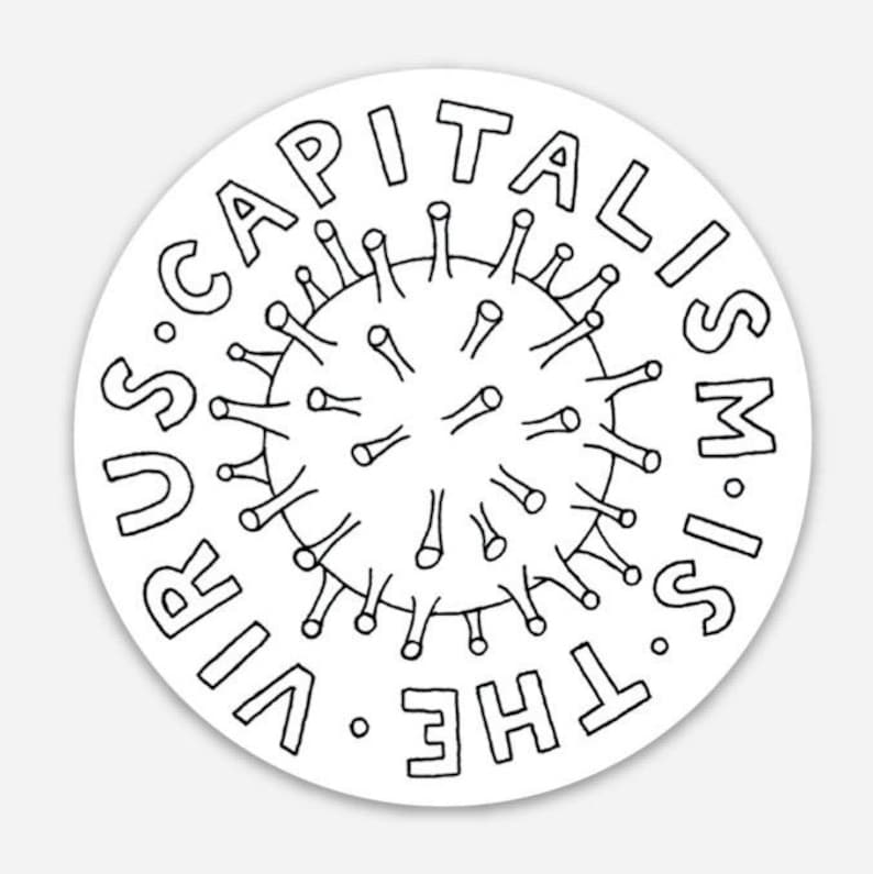 Anti-capitalist Sticker | Socialist Decal | Anarchist Gift | Capitalism ...