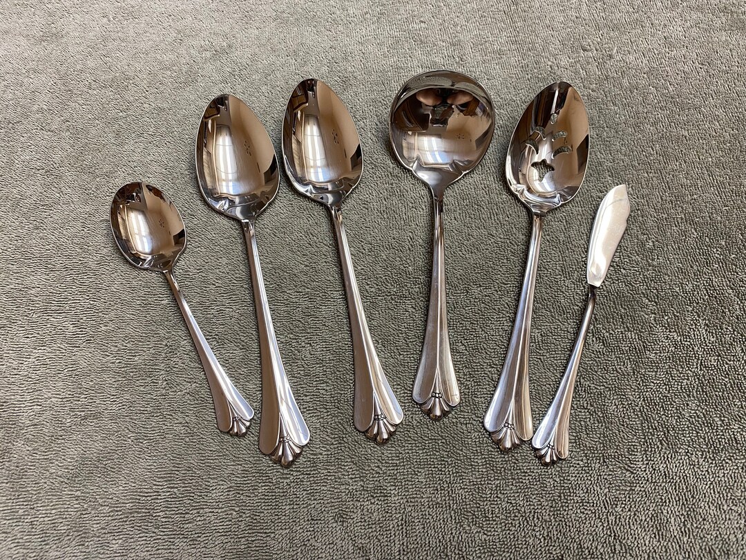 Oneida Royal Flute Community Stainless Flatware 6 Serving Etsy