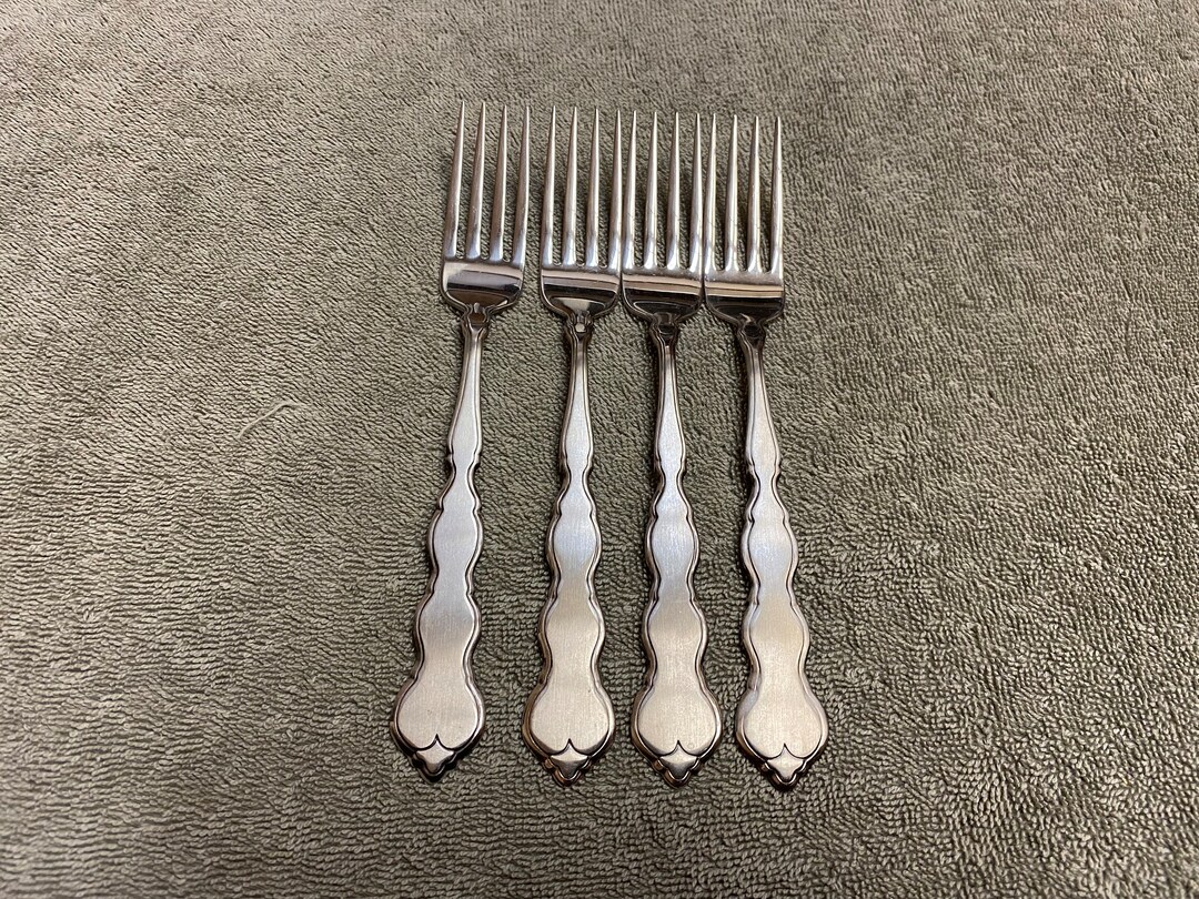 Oneida Valerie Distinction Deluxe Stainless HH Flatware 4 Dinner Forks
