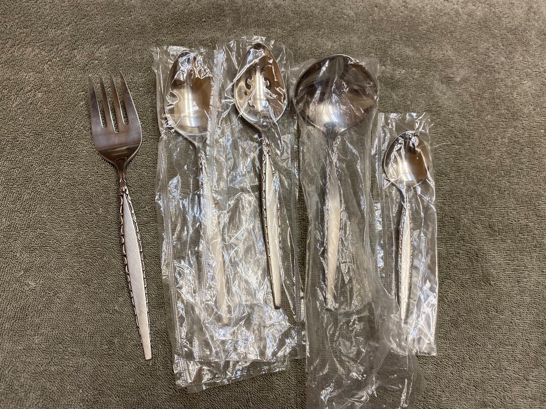 Oneida Community Stainless Flatware 5 Serving Pieces Set Etsy