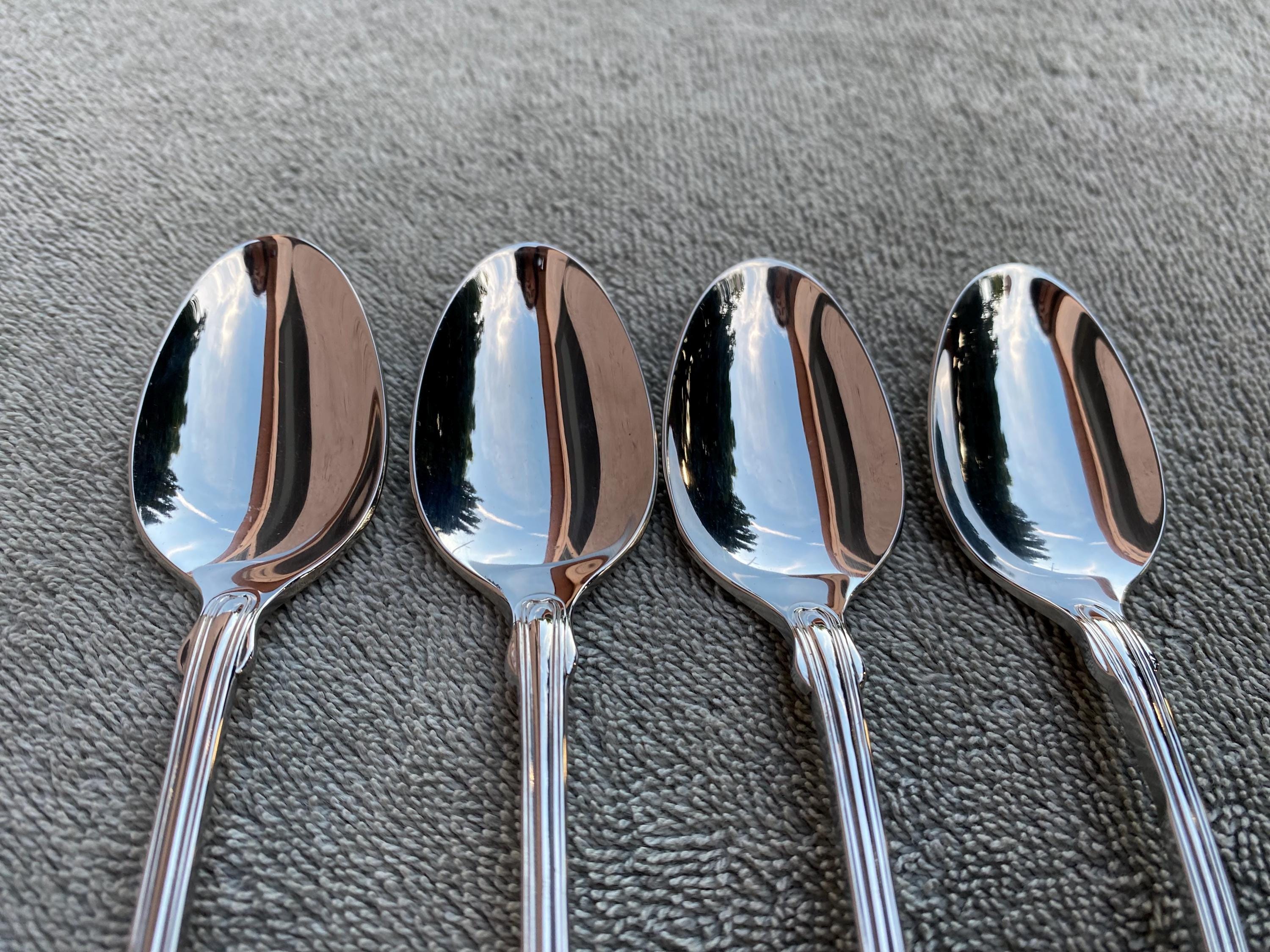 Neida Shell Pattern Oneida Classic Shell Heirloom Stainless Flatware Set of 4 Iced Tea ...