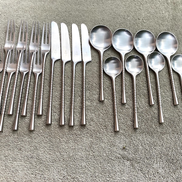 Dansk Jette Finland Stainless steel Flatware 20 piece set, Service for 4.-USED