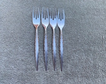 Oneida Venetia Community stainless flatware dinner forks 7-3/8"- Set of 4.