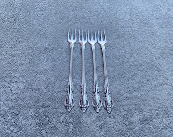 Oneida Brahms Community stainless flatware Set of 4 cocktail forks 6"