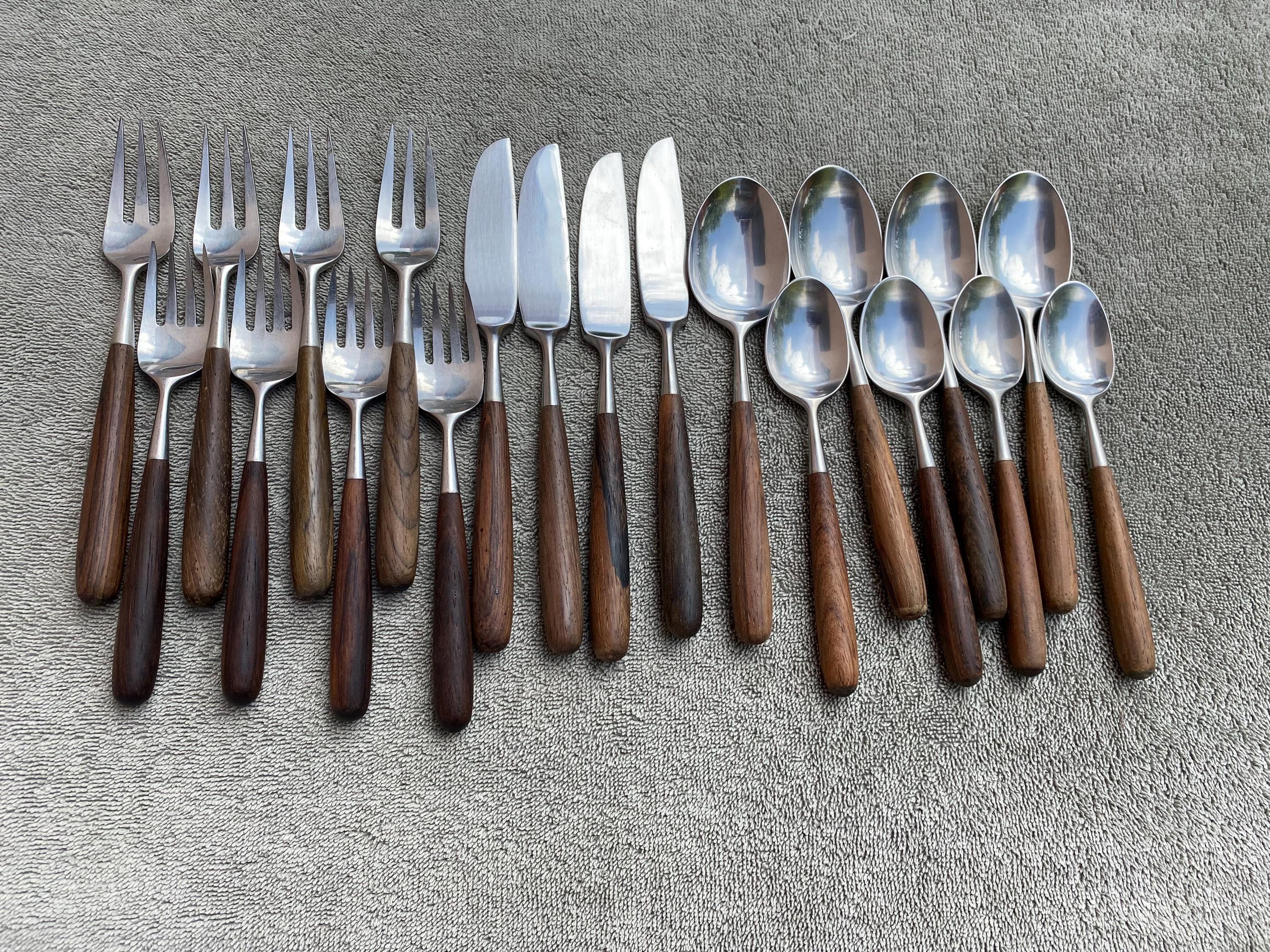 Lauffer Palisander JAPAN Stainless Flatware 4 Piece Serving