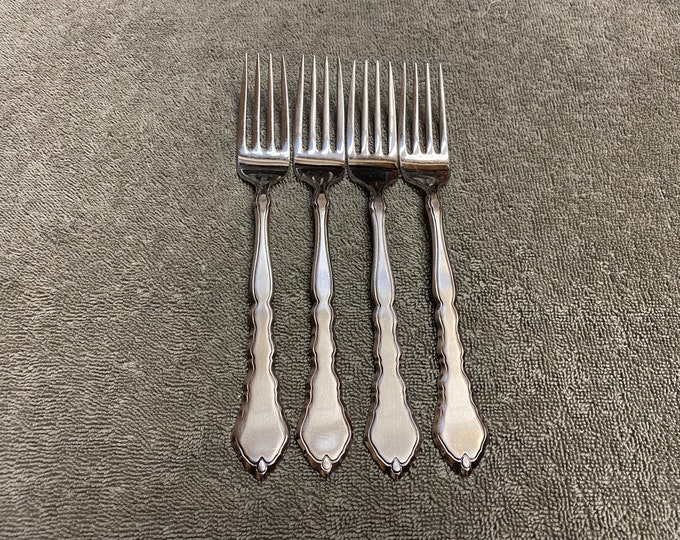 Oneida Satinique Community Stainless Flatware 4 Dinner Forks 71/4 Etsy