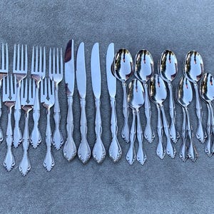 Vintage Community Cantata Stainless Flatware – Glossy Finish, Choose Your Pieces